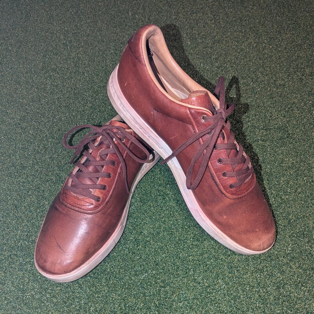 Adidas ADIPURE SP Spikeless Leather Brown Men's Golf Sneakers Shoes US 11